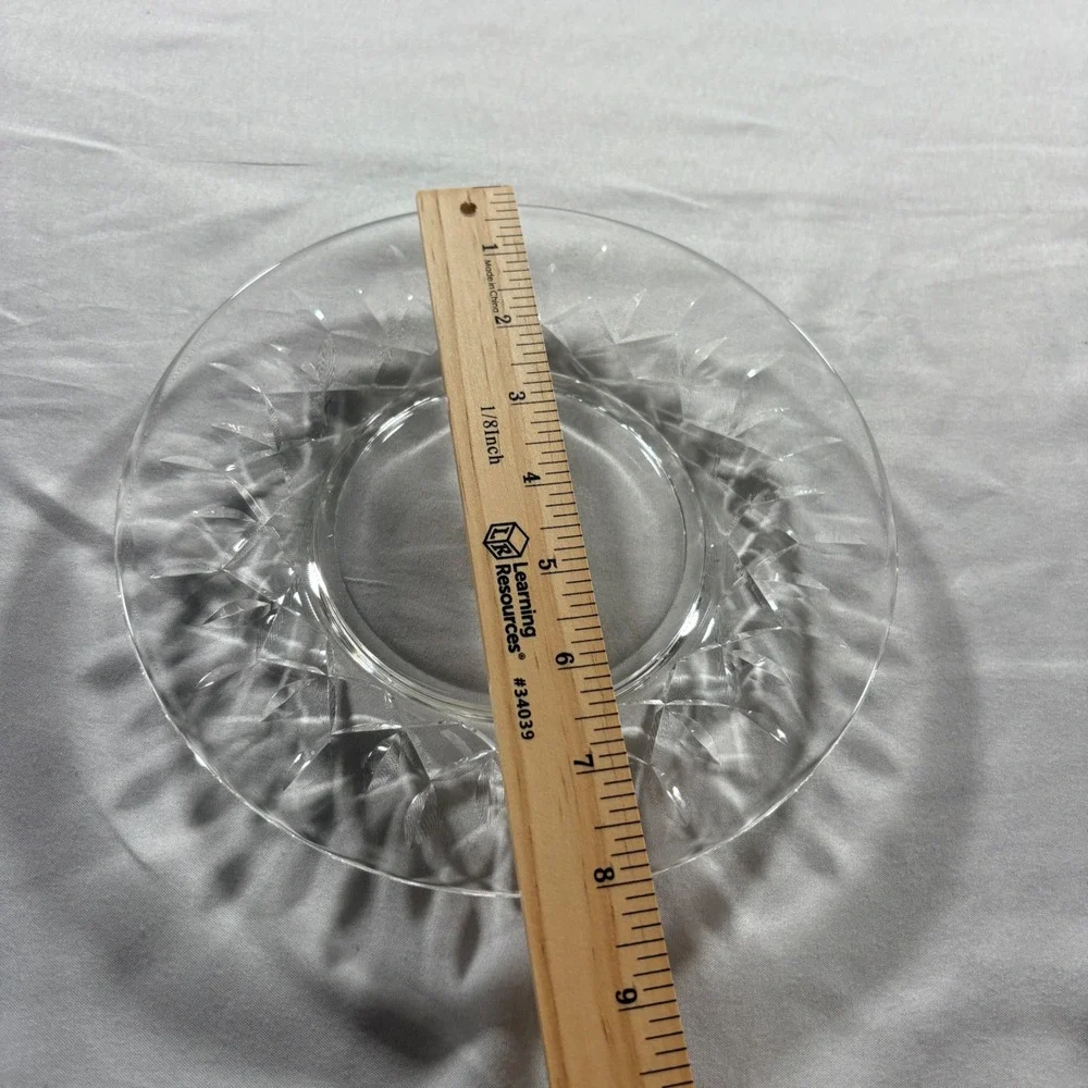 Tiffin Glass Plate Clear 8.25